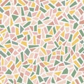 Terrazzo vector abstract seamless pattern. Stone marble texture interior mosaic background for floor. Royalty Free Stock Photo