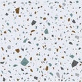 Terrazzo vector seamless pattern. Stone flooring background.