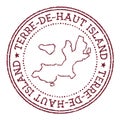 Terre-de-Haut Island round rubber stamp with.