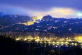 Terreaux place and morning haze, Lyon France