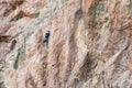 Climbers on one of the rock walls of Smith Rock State Park