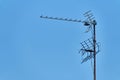 Terrestrial antenna against a cloudless sky.