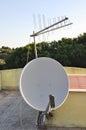 Terrestrial and satellite tv aerial
