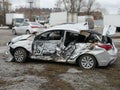 Terrible car accident Hyundai Solaris Royalty Free Stock Photo