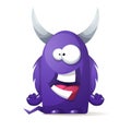 Terrible, cute monster - cartoon characters. Royalty Free Stock Photo