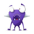 Terrible, cute monster - cartoon characters. Royalty Free Stock Photo