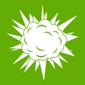 Terrible explosion icon green