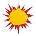 Terrible explosion icon isolated