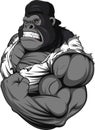 Terrible gorilla athlete Royalty Free Stock Photo
