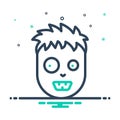 Mix icon for Terrible, ghost and dreadful Royalty Free Stock Photo