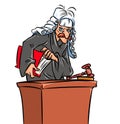 Terrible judge cartoon illustration