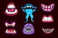 Cartoon monster mouth Royalty Free Stock Photo