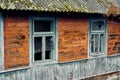 A terrible mysterious apocalyptic view: an abandoned house in the abandoned Belarusian Kovali Belarusian: blacksmiths village -