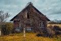 A terrible mysterious apocalyptic view: an abandoned house in the abandoned Belarusian Kovali Belarusian: blacksmiths village -