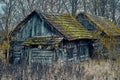 A terrible mysterious apocalyptic view: an abandoned house in the abandoned Belarusian Kovali Belarusian: blacksmiths village -