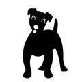 Terrier Jack Russell puppy,vector illustration, silhouette,