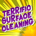 Terrific Surface Cleaning - Comic book style words.