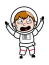 Terrified Cartoon Astronaut