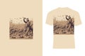 Terrifying Ancient War Elephants T-Shirt Design: Battle Fury