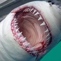 Open Jaws of a Great White Shark Royalty Free Stock Photo