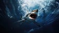 Terrifying great white shark illustration Royalty Free Stock Photo