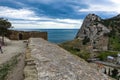 Territories of the Genoese Fortress, Sudak, Crimea 2021 Royalty Free Stock Photo