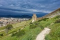 Territories of the Genoese Fortress, Sudak, Crimea 2021 Royalty Free Stock Photo