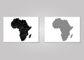 Territory of Africa. Gray background. Vector Illustration