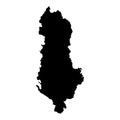 Territory of Albania. White background. Vector illustration.