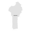 Territory of Benin. White background. Vector illustration.