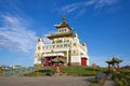 On the territory of the Buddhist temple \