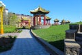 On the territory of the Buddhist temple Golden Abode Kalmykia, Russia Royalty Free Stock Photo