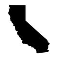 Territory of California on a white background. Vector illustration Royalty Free Stock Photo