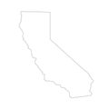 Territory of California. White background. Vector illustration. Royalty Free Stock Photo