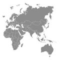 Territory of continents - Africa Europe, Asia Australia, Eurasia Royalty Free Stock Photo