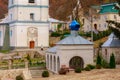 The territory of the convent. Illustrative editorial. October 24, 2021 Kalarashovka Moldova Royalty Free Stock Photo