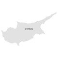 Territory of Cyprus. White background. Vector illustration Royalty Free Stock Photo