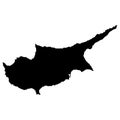 Territory of Cyprus. White background. Vector illustration. Royalty Free Stock Photo