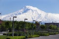 Territory of Etchmiadzin Cathedral, view mountain Ararat, Masis on background