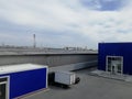 The territory of the industrial base. View of the courtyard.