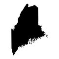 Territory of Maine. White background. Vector illustration Royalty Free Stock Photo