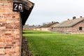 Territory of the Nazi concentration labor camp Auschwitz-Birkenau in Poland. Holocaust in Europe Royalty Free Stock Photo