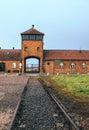 Territory of the Nazi concentration labor camp Auschwitz-Birkenau in Poland. Holocaust in Europe Royalty Free Stock Photo