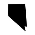 Territory of Nevada. White background. Vector illustration