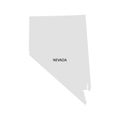 Territory of Nevada. White background. Vector illustration