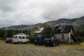 The territory next to the recreation center Cuelporr in the Khibiny. Royalty Free Stock Photo