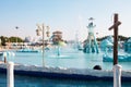 Territory outdoor Ice Land waterpark in RAS-Al-KHAIMAH, Dubai, United Arab Emirates Royalty Free Stock Photo