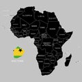 Territory of Sao Tome on Africa continent. Vector illustration