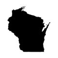 Territory of Wisconsin. White background. Vector illustration