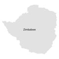 Territory of Zimbabwe. White background. Vector illustration.